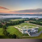 Dronefoto af museumsbygningen Moesgaard.