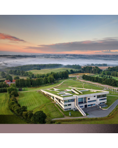 Dronefoto af museumsbygningen Moesgaard.